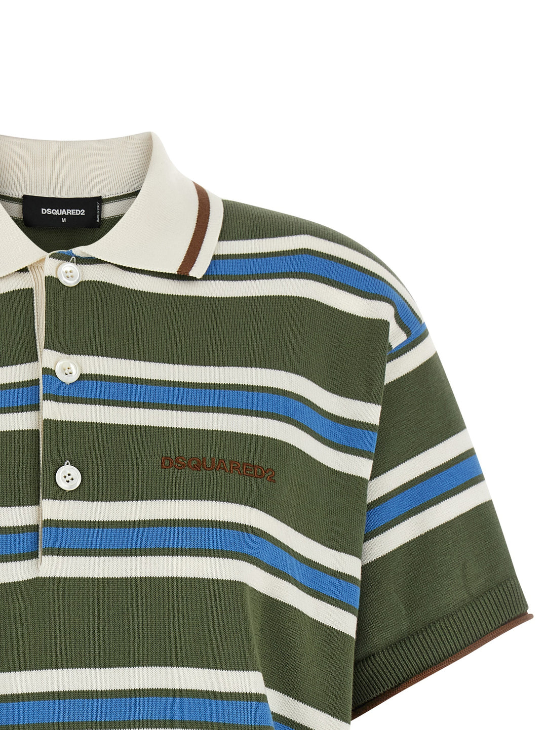 Dsquared2 Striped Knit Polo - Multicolor | b2aaaf00e2d9ba0b0d17d1b62c154a20d7140a94