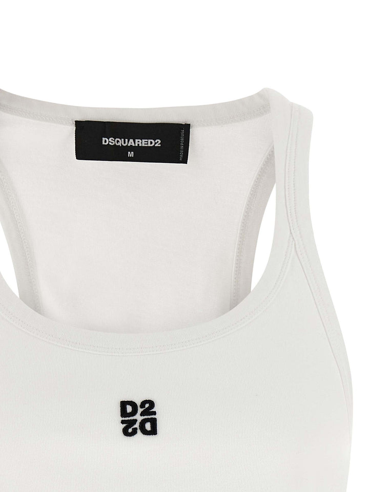 Dsquared2 D2 Upside Down Top - Bianco | ee433ec92380e3f8ac76bc9185e741fd17c005bd