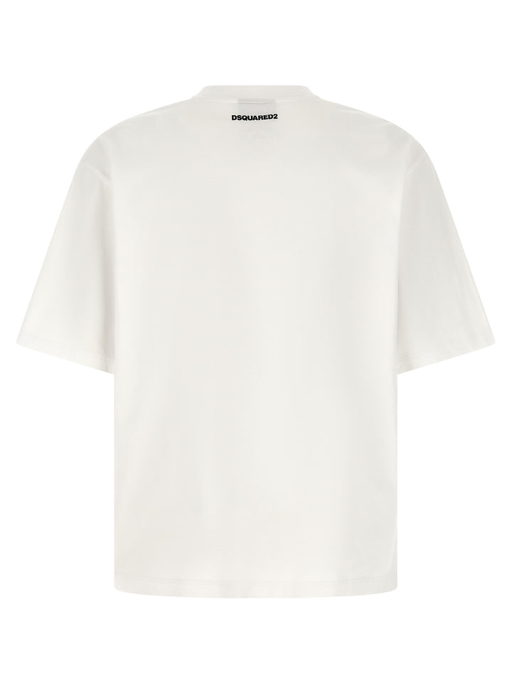 Dsquared2 Iconique T shirt - Bianco | 6494082435e627891fecf1942a865d3c80df6313