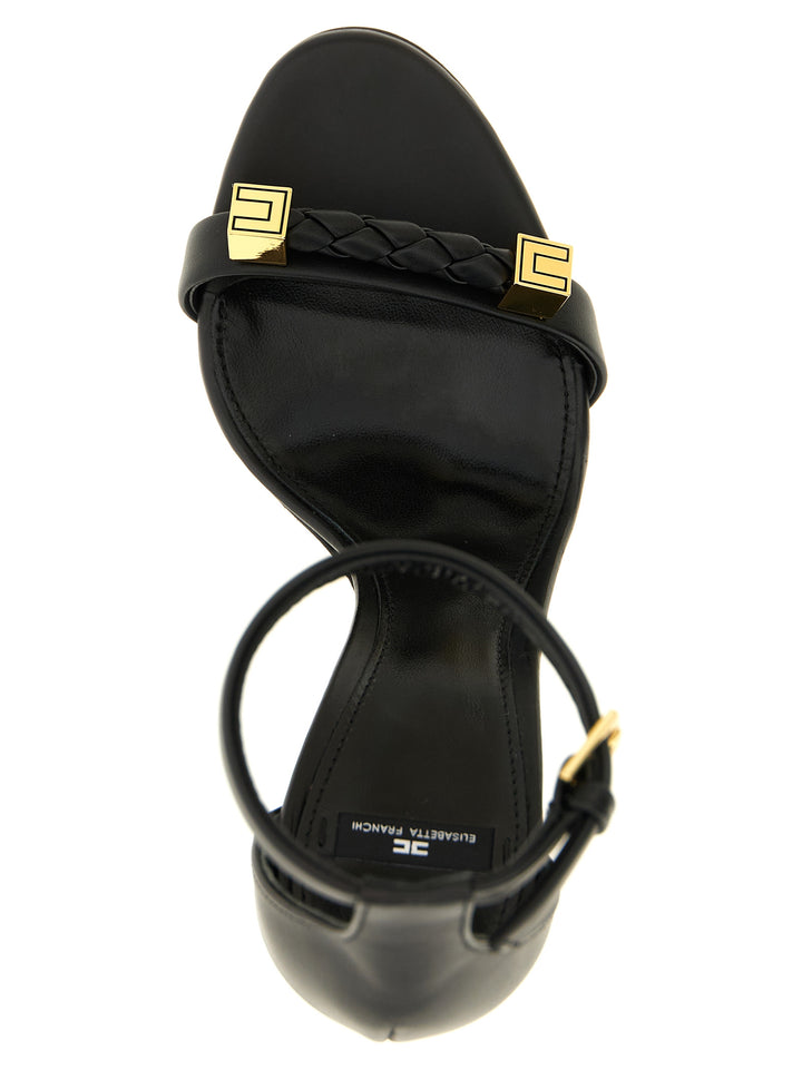 Elisabetta Franchi Leather Sandali - Nero | f6aad5b4945a65bb382a93734238b771ea6f235b