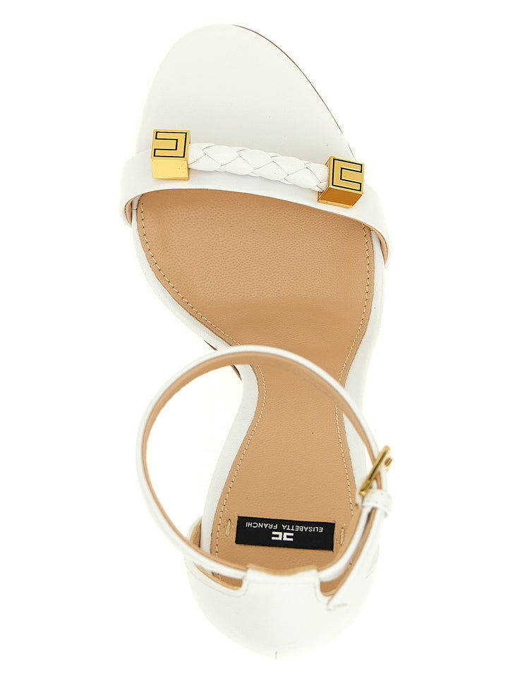 Elisabetta Franchi Leather Sandali - Bianco | c5b7de16f8a4d4831ea347f23c9f7d7568bd655d