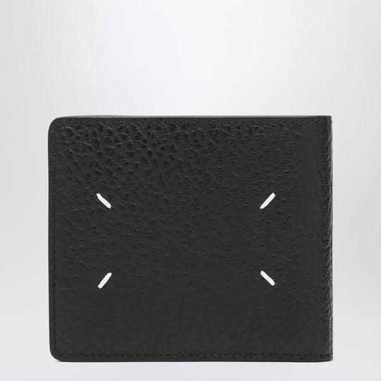 Black Four Stitches Bi-Fold Wallet
