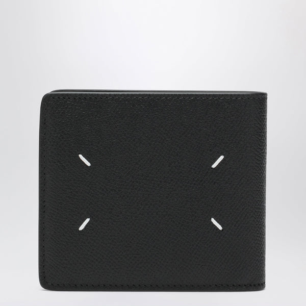 Black Four Stitches Bi-Fold Wallet