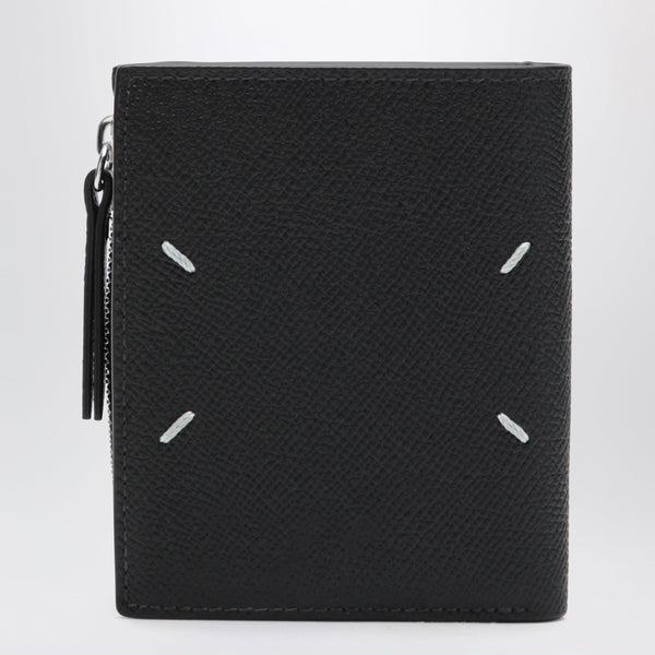 Black Four Stitches Wallet