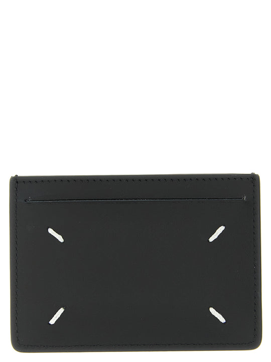 Stitching Card Holder Portafogli Nero