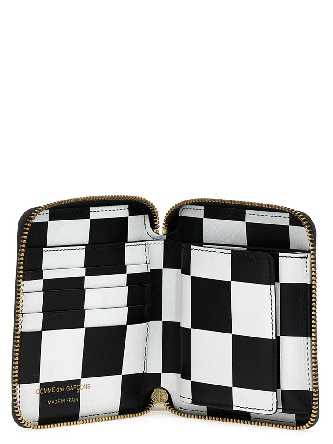 Comme Des GarçOns Wallet Check Print Portafogli - Nero | 308aca03181c170a961f0528ed3cbe886010e010