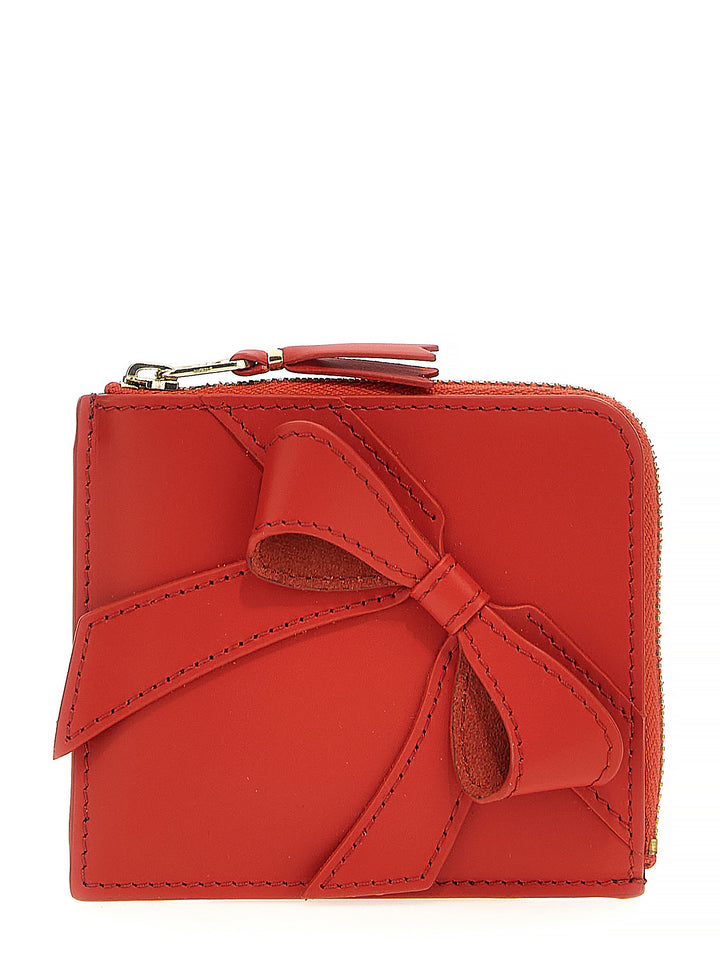 Comme Des GarçOns Wallet Big Bow Portafogli - Rosso | 13359f7f2740c7f6b54e0483bb4003b1e1467308