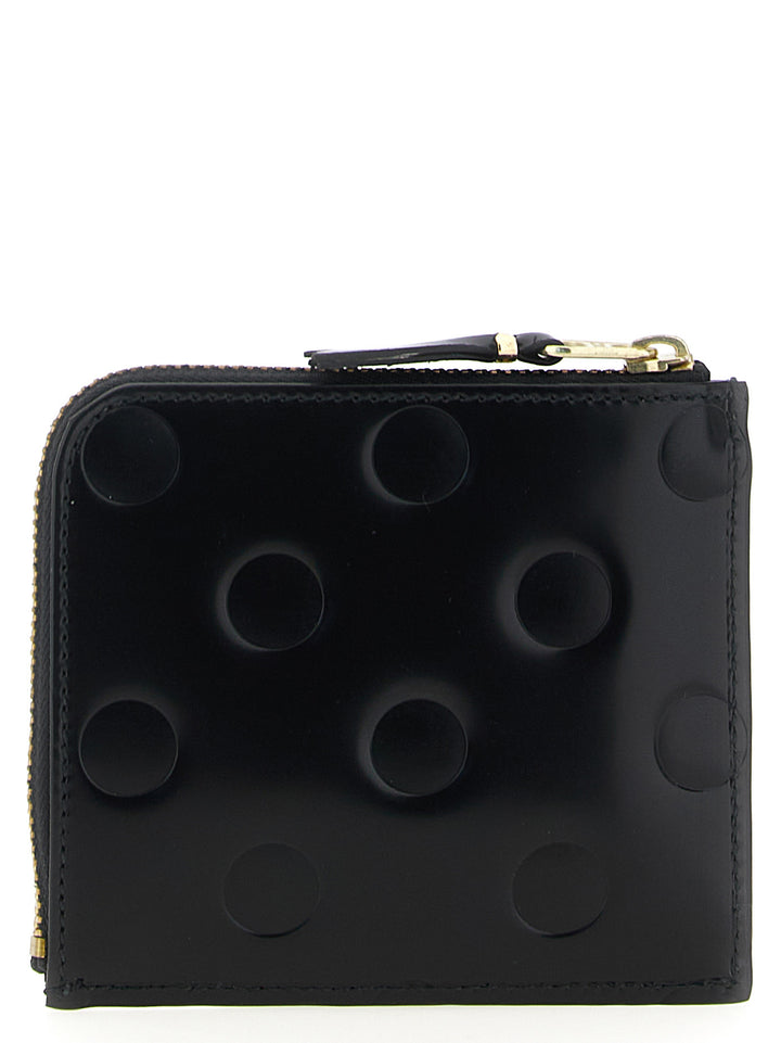 Comme Des GarçOns Wallet Polka Dots Embossed Portafogli - Nero | 1e0d0083044e98d1c479e792456a0968d5f96655