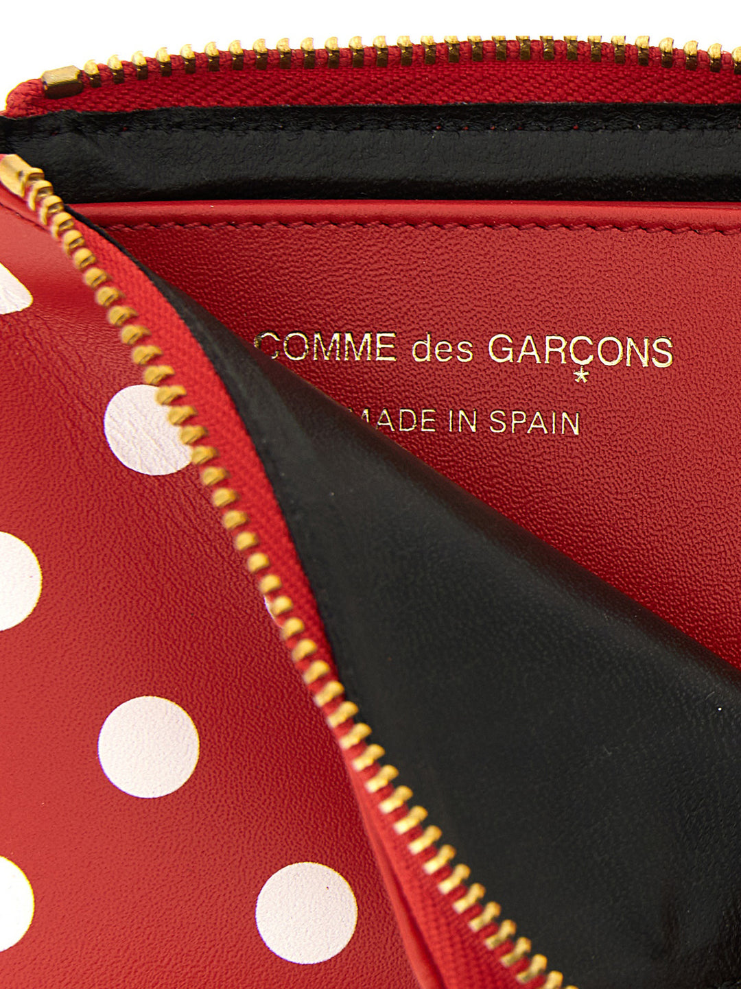 Comme Des GarçOns Wallet Polka Dots Printed Wallet Portafogli - Rosso | f23366e2ecdb133e8ad319657f0960283b7aedbc