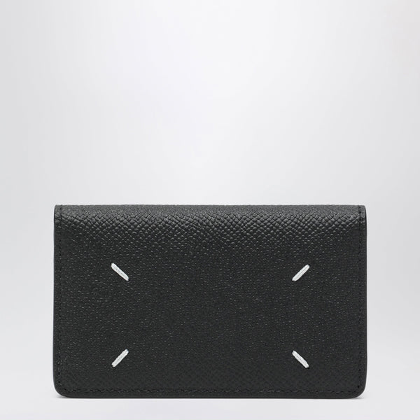 Black Four Stitches Card Holder