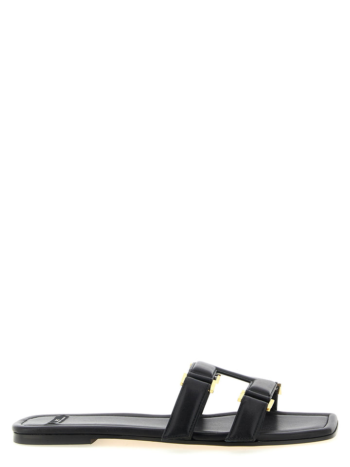 Elisabetta Franchi Nappa Leather Sandali - Nero | 0c6158223ecb8791cdcdb23670380e1a0817dad4