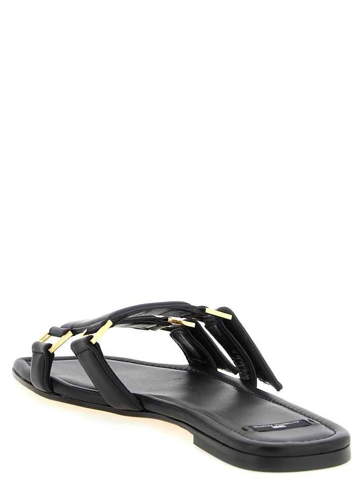 Elisabetta Franchi Nappa Leather Sandali - Nero | 288be8ce533090cc3fe01bbd73814217a2d2fd60