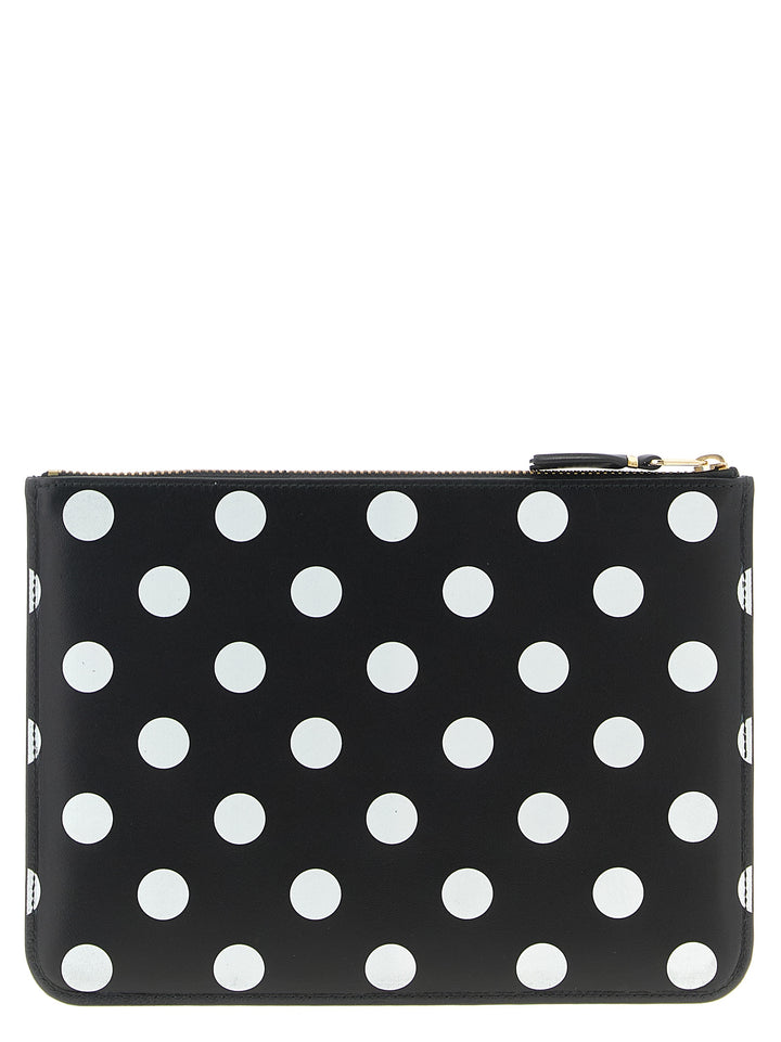 Comme Des GarçOns Wallet Polka Dots Printed Portafogli - Bianco/Nero | d317f033201ef597ad708b16db9962cbb5e127fd