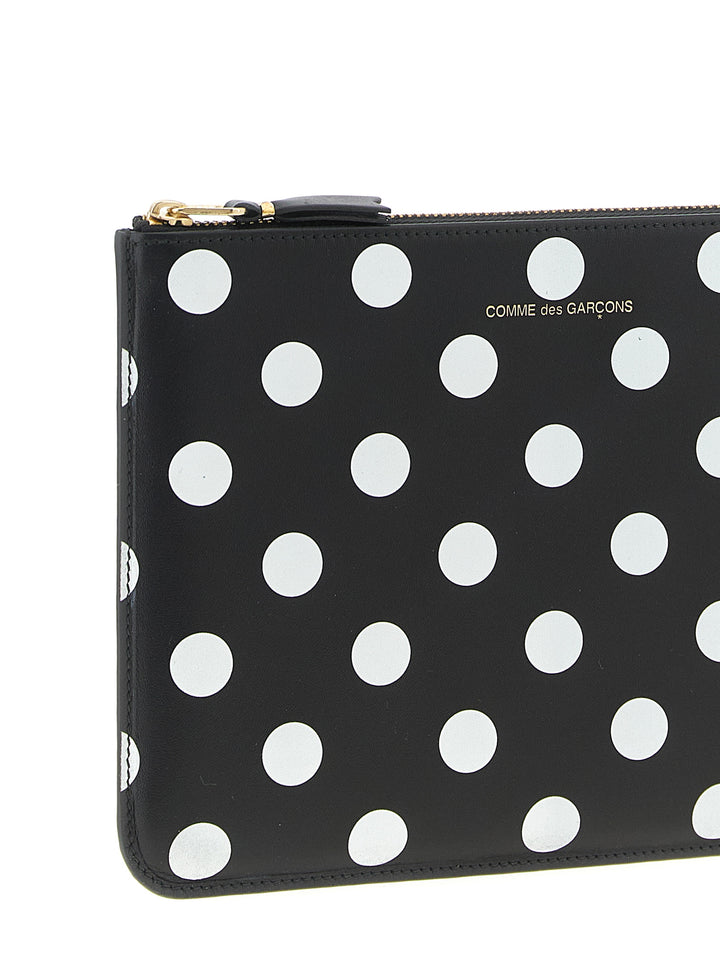 Comme Des GarçOns Wallet Polka Dots Printed Portafogli - Bianco/Nero | 9798a5fbed2cb266cbf3801df76da889b2f0765f