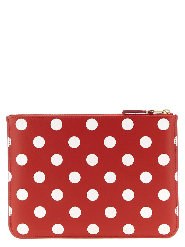 Comme Des GarçOns Wallet Polka Dots Printed Portafogli - Rosso | f655f0f574e88b4ae85e4a668330b99970f55e2b