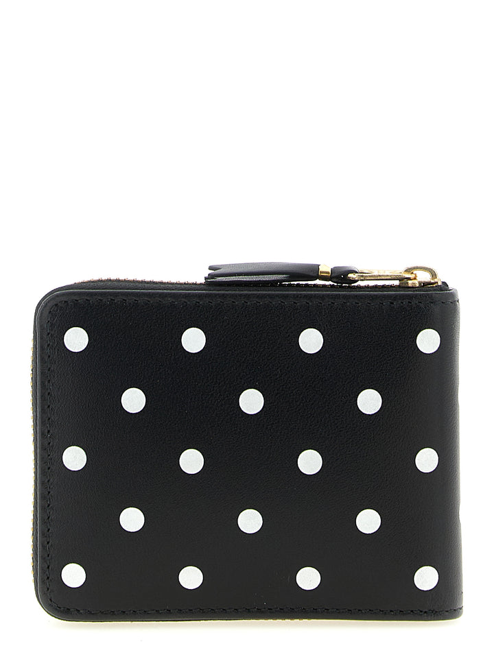 Comme Des GarçOns Wallet Polka Dots Printed Wallet Portafogli - Bianco/Nero | 269b5036a8e5aa05530c544bd59cfb8a9cebe19e