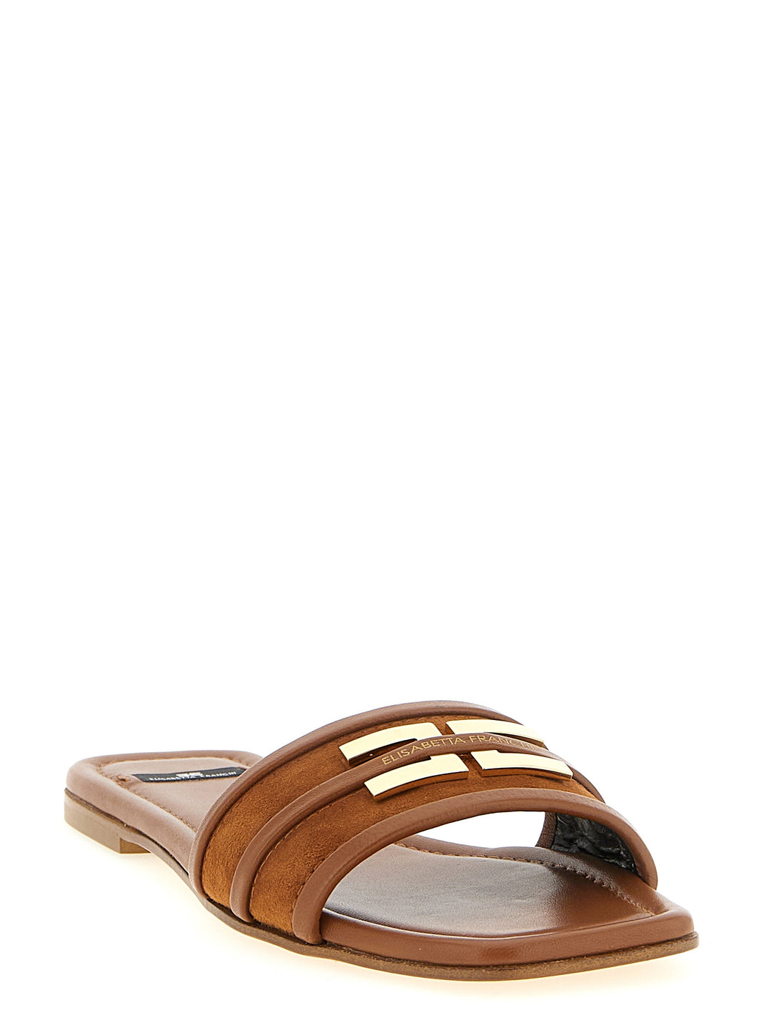 Elisabetta Franchi Logo Slides Sandali - Marrone | de8614d63504cf972bc8c6a004037895393e4da3