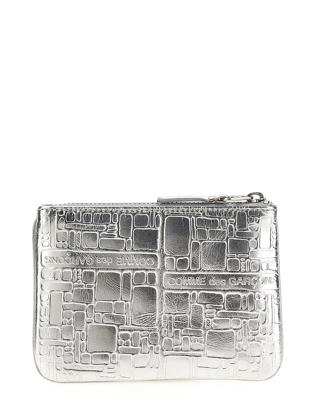 Comme Des GarçOns Wallet Texture Leather Wallet Portafogli - Silver | 66c39a85da494db8cd653f18680a55c055298936