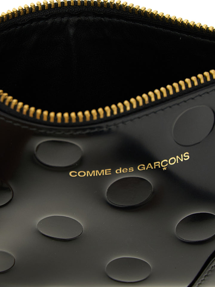 Comme Des GarçOns Wallet Polka Dots Embossed Portafogli - Nero | bc80a82a6e2f1b1e4d4fd8d41dd22e959003fba6