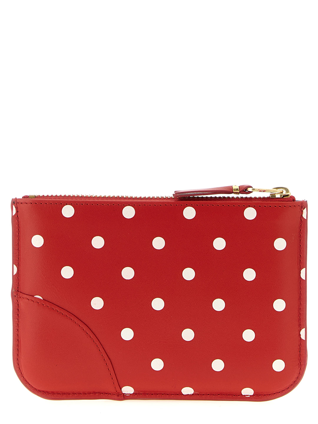 Comme Des GarçOns Wallet Polka Dots Printed Card Holder Portafogli - Rosso | bc002f1ac855e507642f482da3e0ebacdd258001