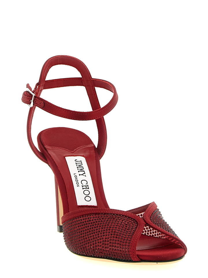 Jimmy Choo Sacora Sandali - Rosso | f451c83d9ec2f9c43237b7ff9741f44a624183ba