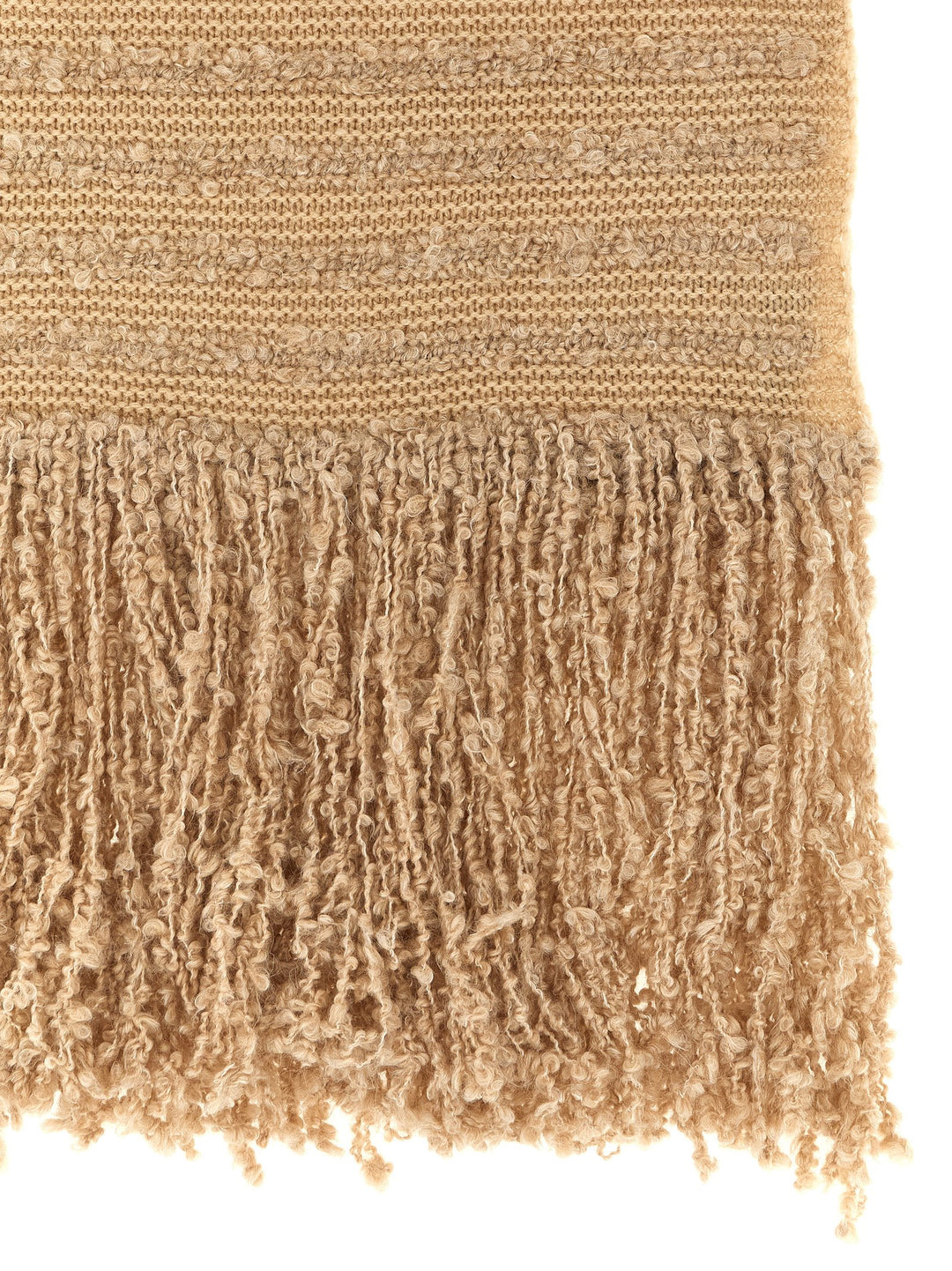 Fabiana Filippi Bouclé Fringed Scarf Sciarpe - Beige | 4acf6a94b9521939780607c97a6ff6e2a36fa0ae