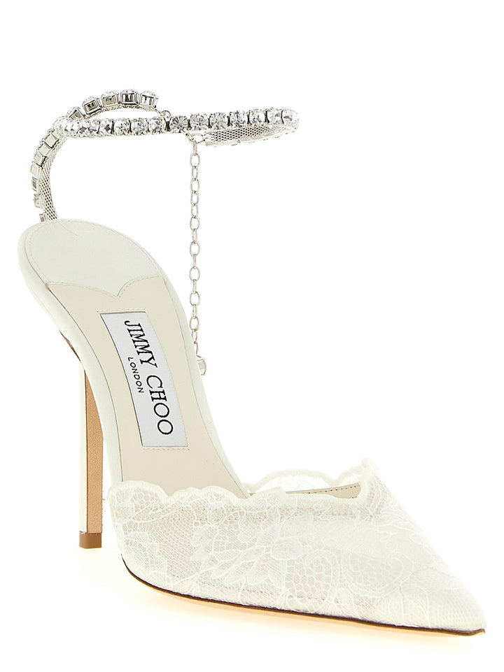 Jimmy Choo Saeda Decollete - Bianco | ac2f8617cdea17dd94a152a56b14c6c64d0169d5