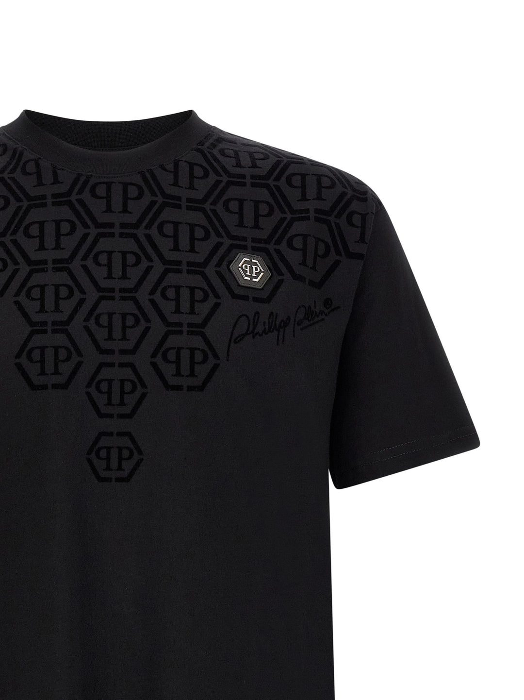 Philipp Plein Monogram T shirt - Nero | 17dd03e42b0b65ef94930d7571122be0e8b40268