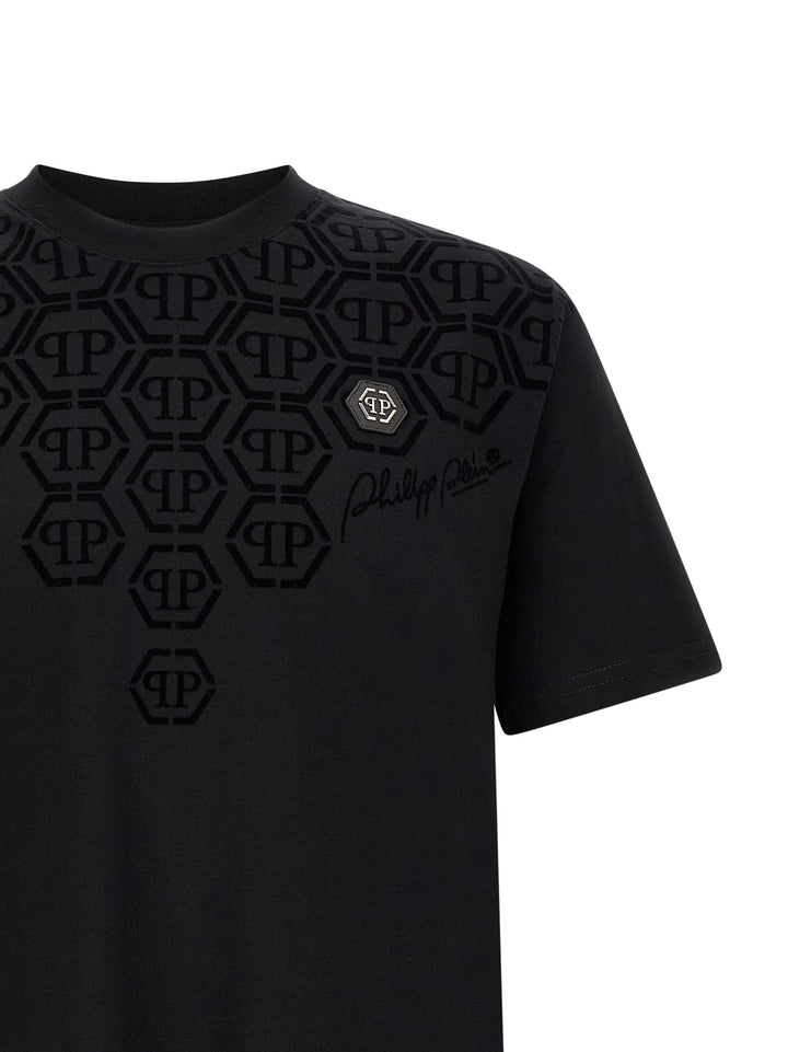 Philipp Plein Monogram T shirt - Nero | 17dd03e42b0b65ef94930d7571122be0e8b40268