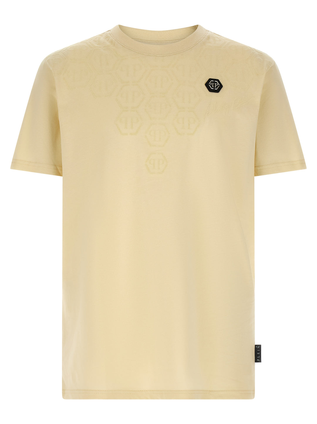 Philipp Plein Monogram T shirt - Beige | f03c0d0e72a1771ff365b36bd962c5ab79eedaa2