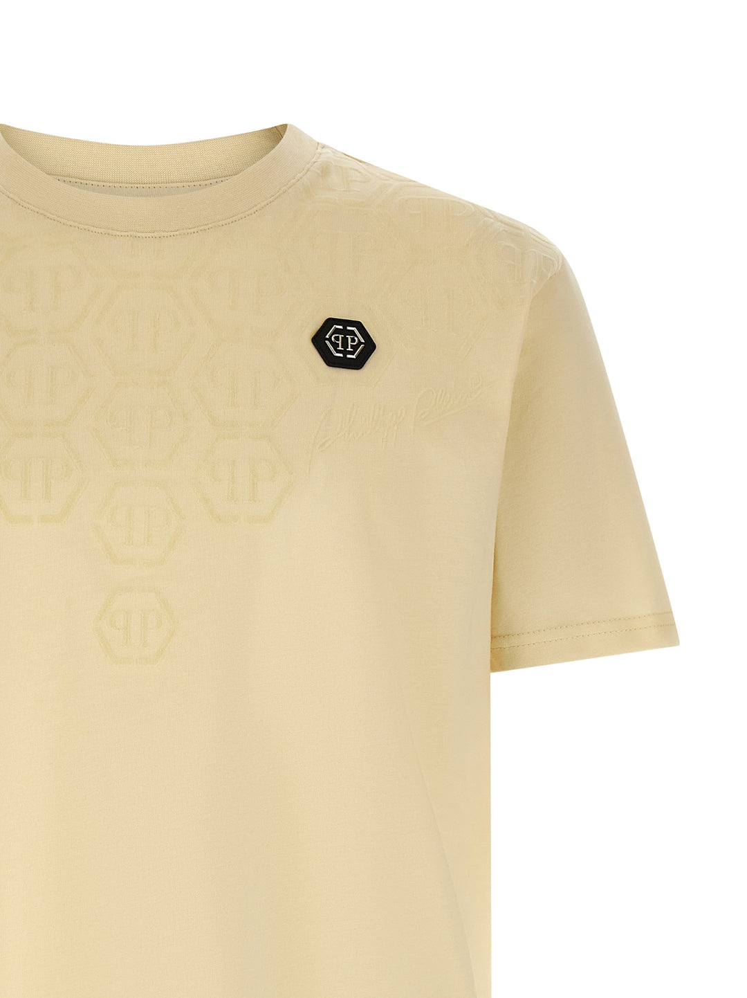 Philipp Plein Monogram T shirt - Beige | 5f5de2b82d854ca536f25157888fc5ca609c017b
