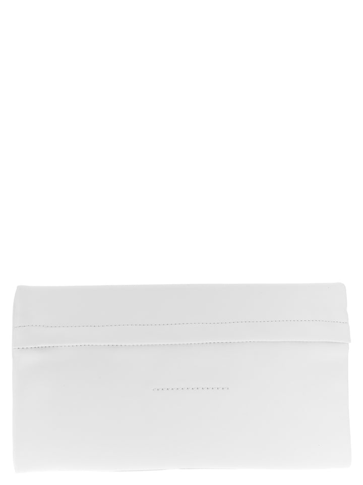 Mm6 Maison Margiela Etichetta Numeric Clutch - Bianco | 224114a32ca1bc31f09a693577b73c3c2927501d