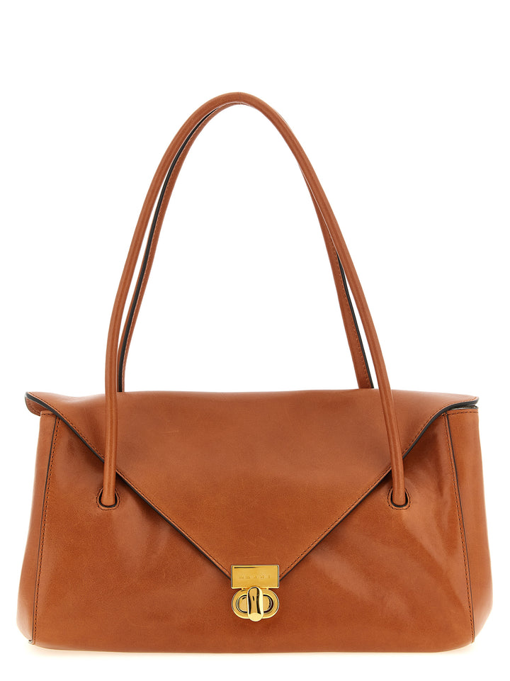 Marni Leather E/W Shoulder Bag Borse a Spalla e Tracolla - Marrone | e00bf7bac3f38a6f18ee5ff072f814944d80f2be