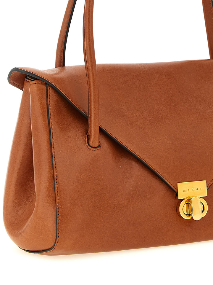 Marni Leather E/W Shoulder Bag Borse a Spalla e Tracolla - Marrone | a45ec157496e4af03c1115627afbe0e9d3962517