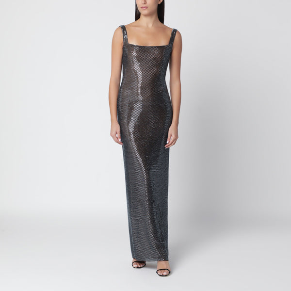 Grey Embellished Long Dress