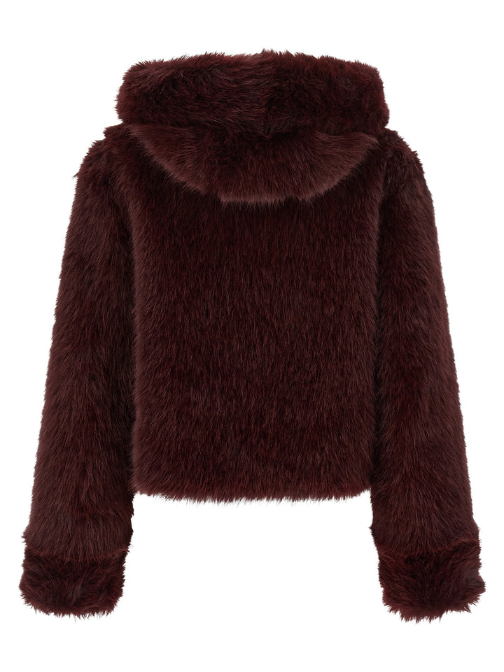 B&B Couture Cropped Eco Pellicce - Bordeaux | ef2315e411bd50edd23dec3aafcbcc9469d0e99f