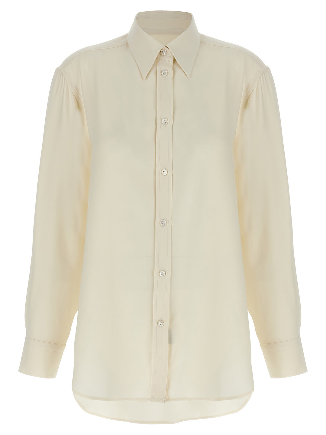 Brioni Cady Silk Shirt Camicie - Bianco | b95906bbad0b3a8cc8e5a383d1b009ef2b94af86
