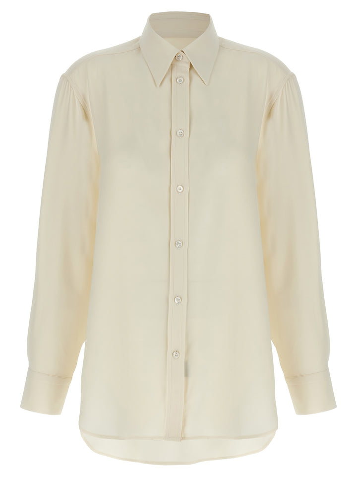 Brioni Cady Silk Shirt Camicie - Bianco | b95906bbad0b3a8cc8e5a383d1b009ef2b94af86