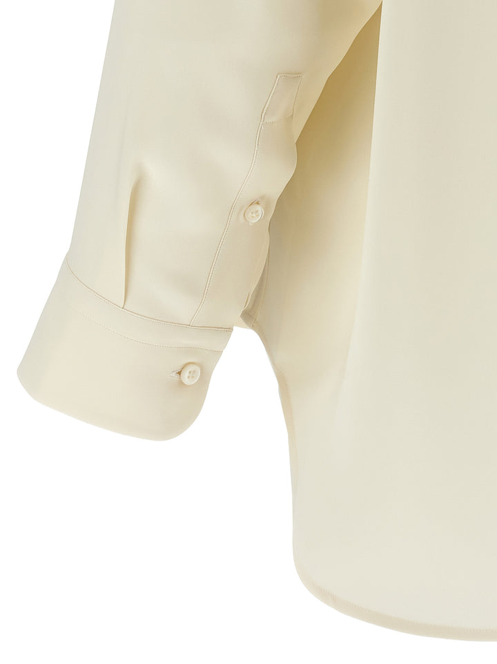 Brioni Cady Silk Shirt Camicie - Bianco | 34a6450a85916c20519b0c7d9f38a5854074f75a