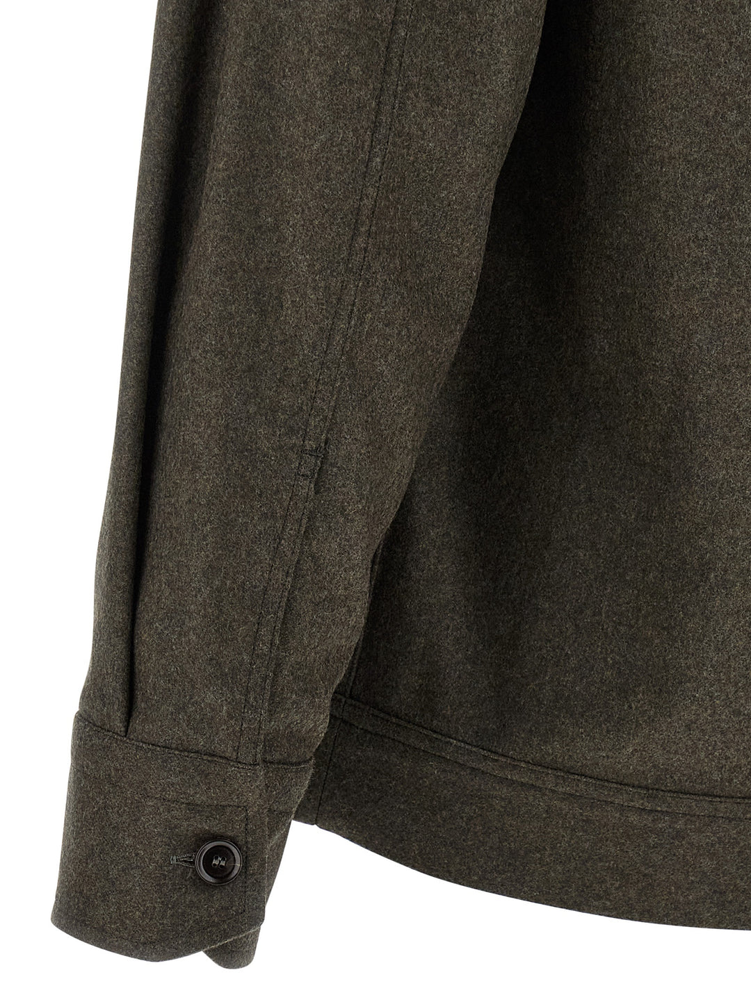 Brioni Wool Cloth Overshirt Camicie - Grigio | cc32a48be9233bd5e5b61a7d537a1d8b84668ede