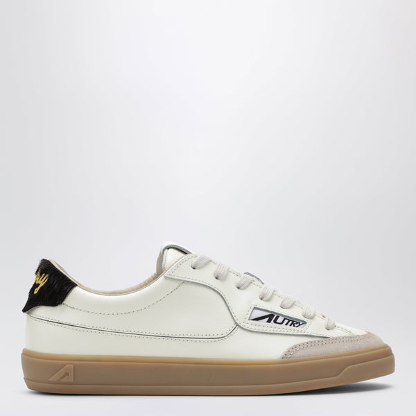Marshmallow/Brown Windscape Low Sneakers In Leather