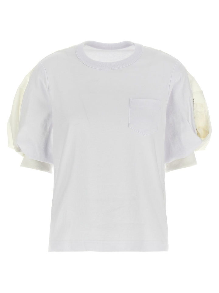Sacai Balloon T shirt - Bianco | f097e893642fb623193c69748a5ae2d87f896e39