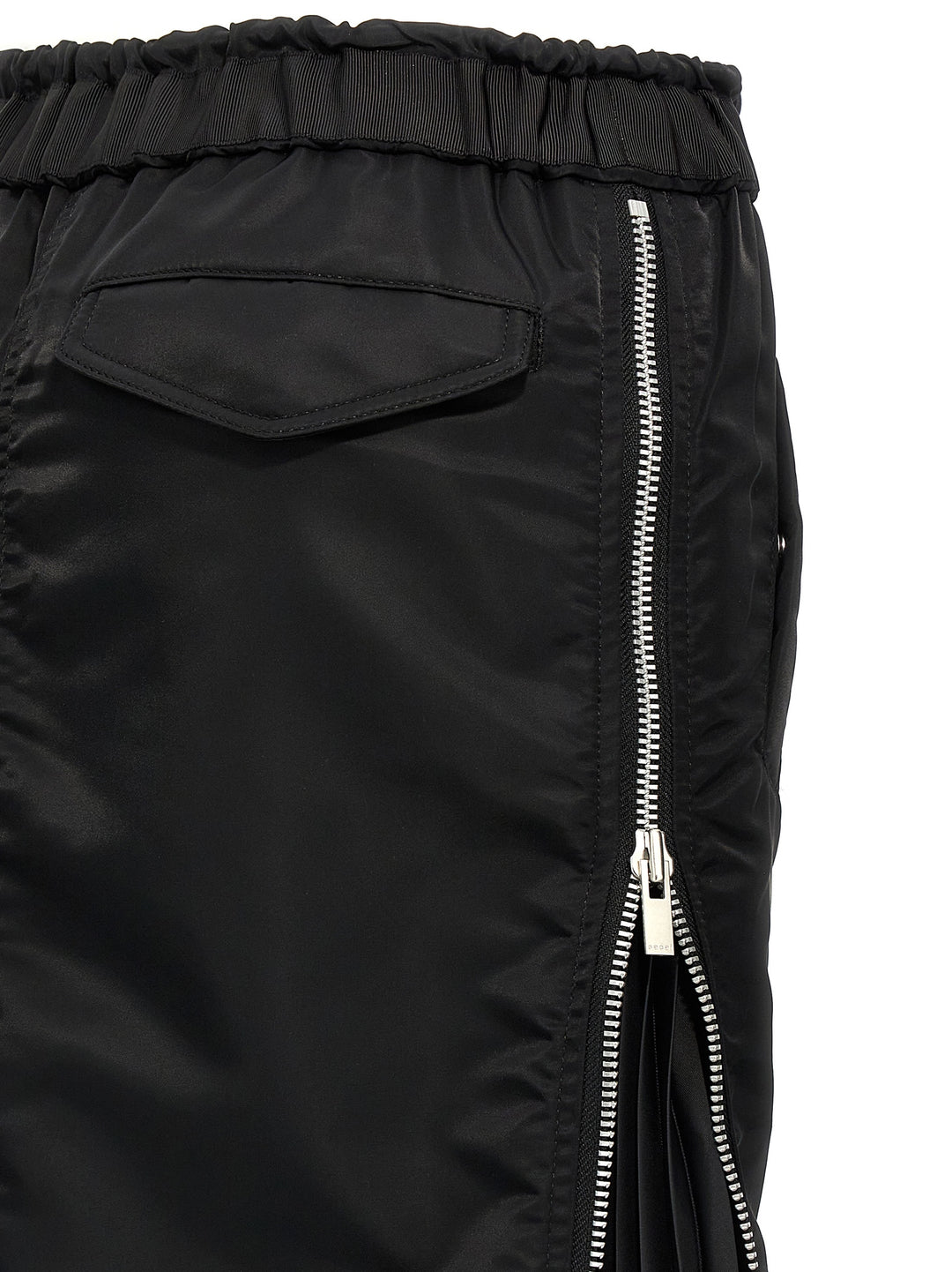 Sacai Pleated Insert Skirt Gonne - Nero | 093e8447a2d85980fb37630589839eb833c40914