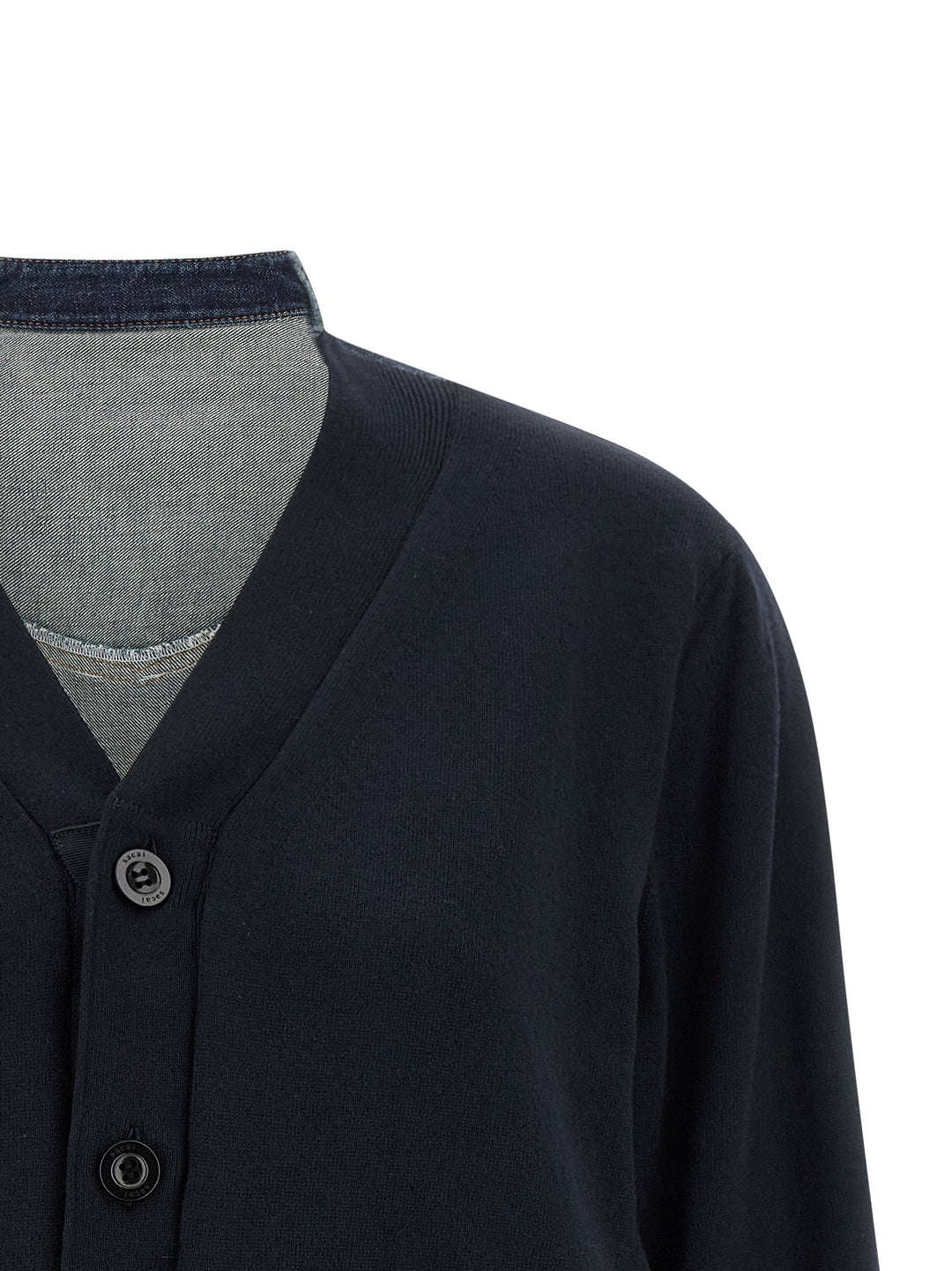 Sacai Shirt Cardigan Maglioni - Blu | 4b70bf035caefbc48789d8b1759d2244da49c0e1