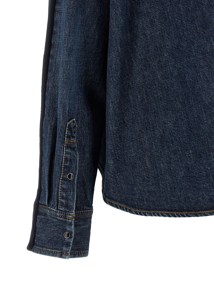 Sacai Shirt Cardigan Maglioni - Blu | 2a893e82087ef80542dc2ea513ba24ee94a6440f