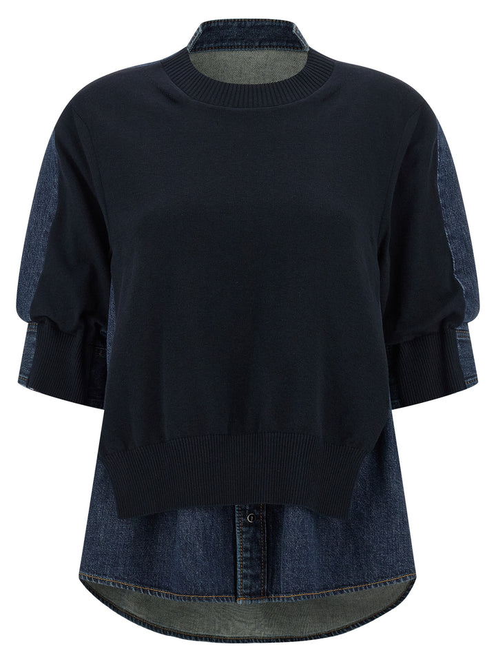 Sacai Shirt Sweater Maglioni - Blu | 981c23d3eee978f82400b2ba95e65b0f356a191b