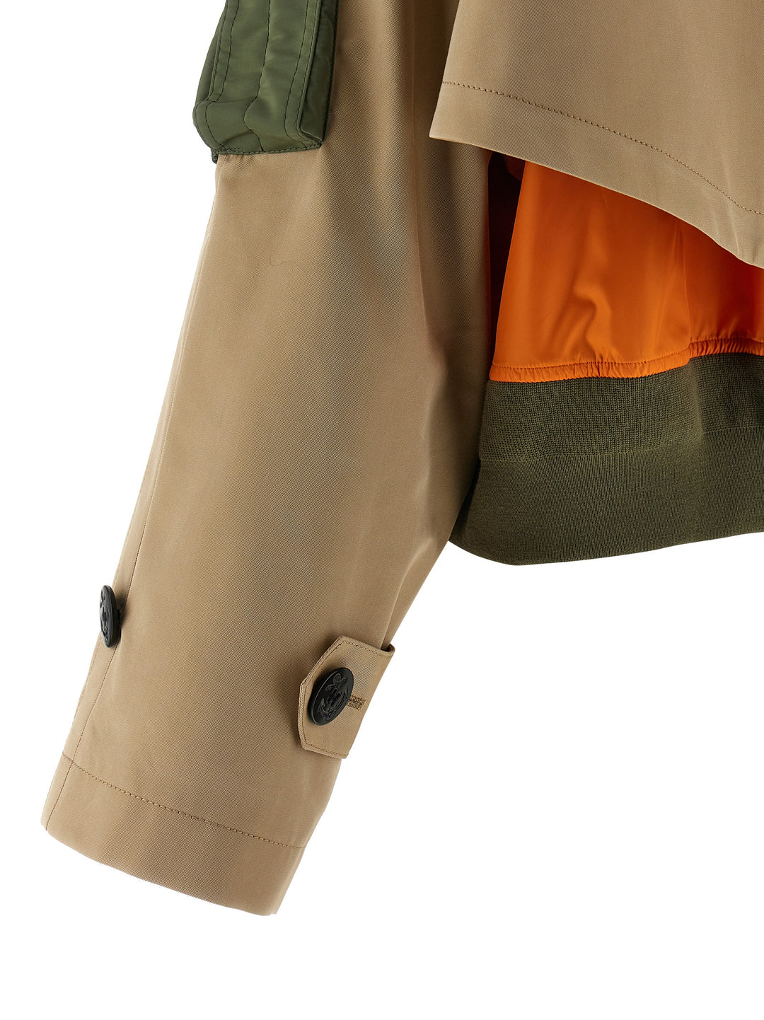 Sacai Double Layer Trench Coat Trench e Impermeabili - Beige | af98eb72d5806f4986d33451bc18fa82aac59a95