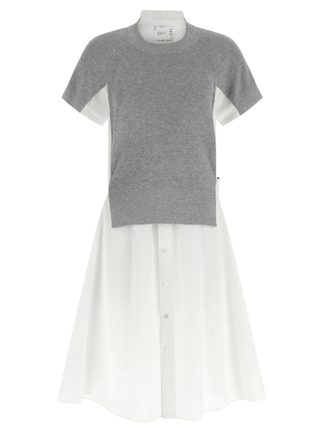 Sacai Hybrid Dress Abiti - Bianco | ea1357884af7833274c14c67f1c8579ce7892bda