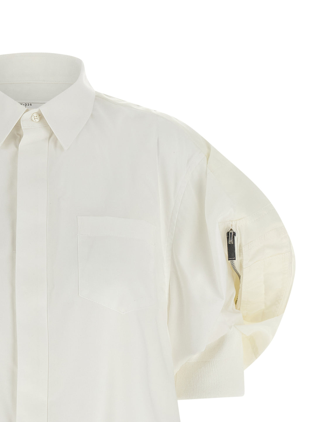 Sacai Bomber Sleeve Shirt Camicie - Bianco | c56699d5ae214177d1d62970455fa4377a1199a6