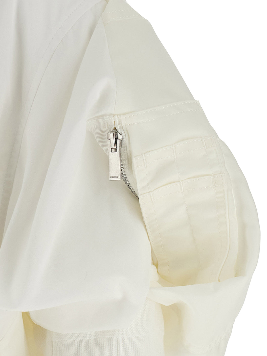 Sacai Bomber Sleeve Shirt Camicie - Bianco | d406331924bb75b8f7db8ed445a950b8ca821640